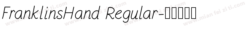 FranklinsHand Regular字体转换